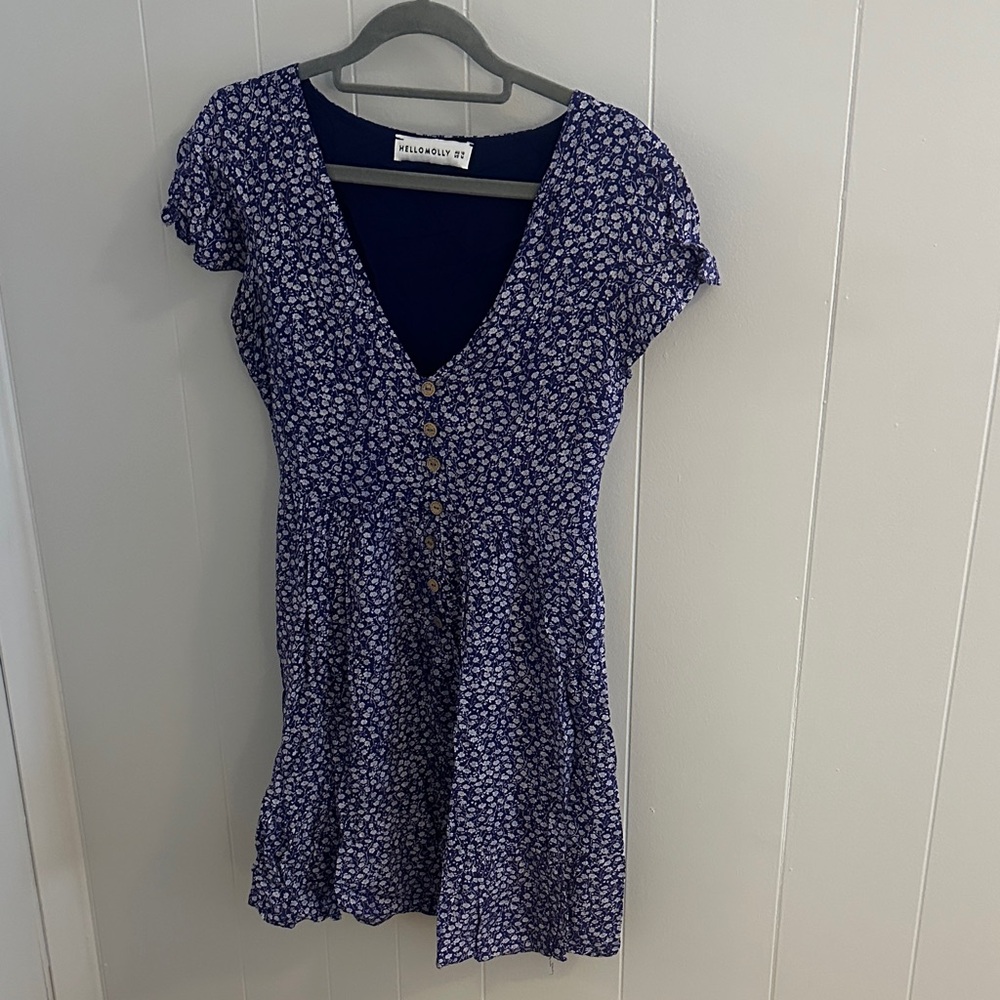 Hello Molly Blue Floral Mini Dress
